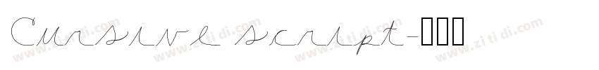 Cursive script字体转换